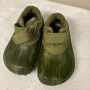 CROCS Kids Shoes in Olive Green